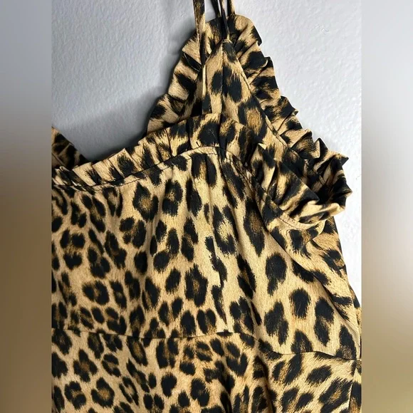 NWOT ZARA Leopard Print Mini Dress L
Ruffle Spaghetti Strap Animal Print - Picture 7 of 15